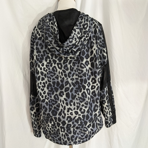 PINK EUC track jacket shorts snow leopard XS black - Picture 5 of 16